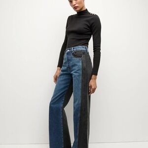VERONICA BEARD Taylor Two-Tone Wide-Leg Jean -- PERFECT CONDITION***